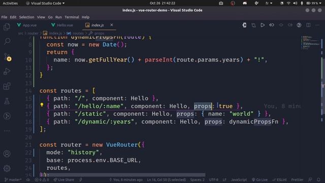 #13 Vue Router - Passing Props to Route Components смотреть онлайн