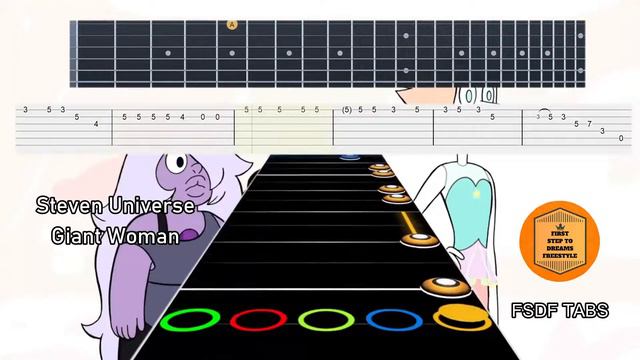 Steven Universe - Giant Woman - Tutorial de Guitarra + Partitura + Clone Hero смотреть онлайн