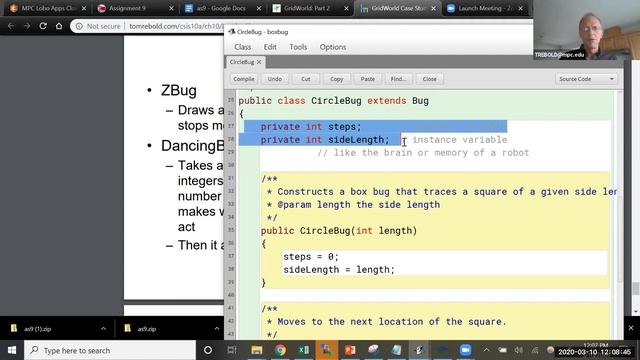 as9 - 2. develop your own CircleBug class смотреть онлайн