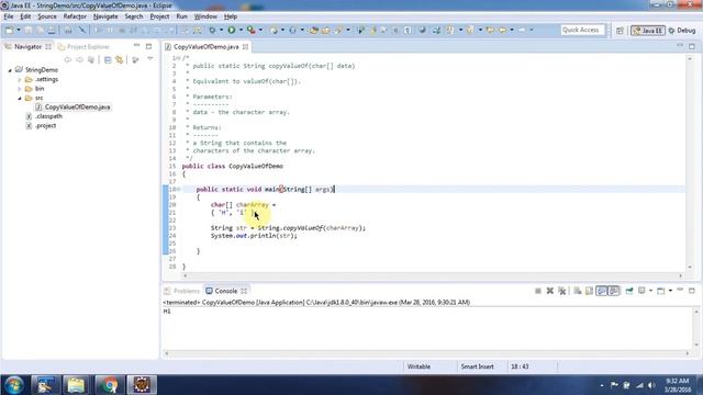 Java String [copyValueOf(char[] data) method] | Java Tutorial смотреть онлайн