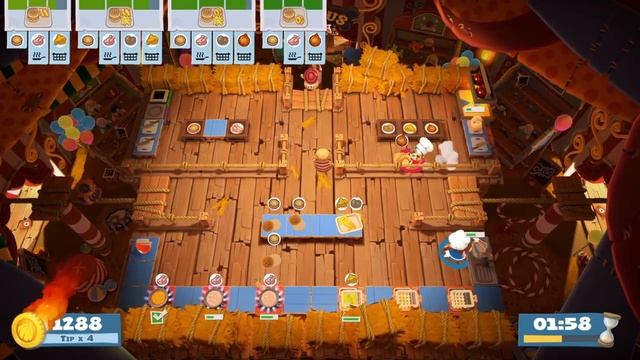 Overcooked 2 - Carnival of Chaos 1-3 - 2 players - Score: 2872 смотреть онлайн