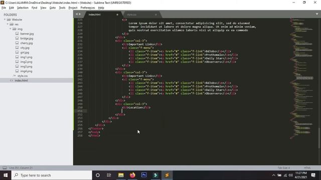 Full Website - Footer - HTML | CSS смотреть онлайн