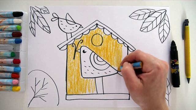 #какнарисовать #СКВОРЕЧНИК Уроки Рисования Для Детей #BIRDHOUSE #MAGPIE #drawforchildren смотреть онлайн