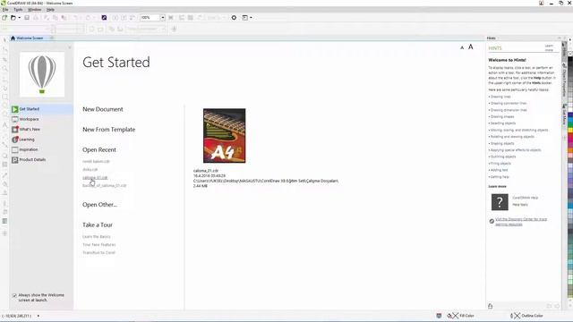 4 Çalışma Paletleri ve Arayüzü HD Coreldraw X8 Eğitim смотреть онлайн