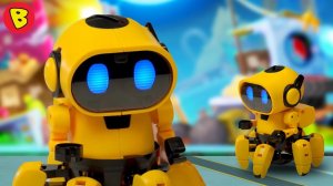 Робот Тобби обходит препятствия и следует за хозяином. Мультфильм про друга робота