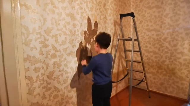 41 Переезд с севера на юг из города в деревню. Ремонт. Снимаем обои.  Яма для водопровода. Влог