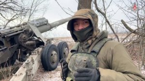 Боевая работа расчетов 152-мм пушек «Гиацинт-Б»