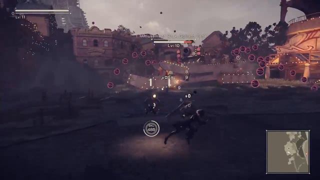 NieR:Automata - Mini BOSS fight | Amusement Park Goliath Tank (HARD) смотреть онлайн