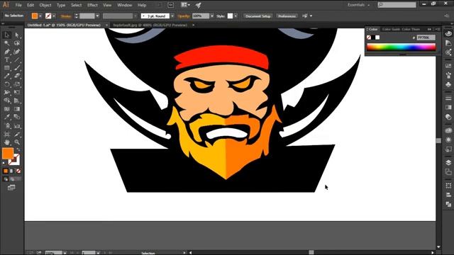 Mascot Logo Design || Adobe Illustrator Tutorial || Face Logo Design смотреть онлайн