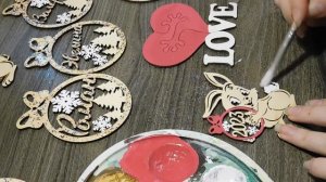 Крашу фигурки из фанеры / Лазерная резка