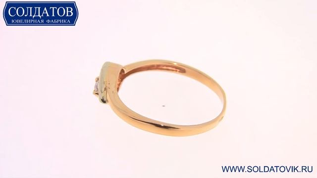 Золотое кольцо с фианитом K1254 1 52 смотреть онлайн