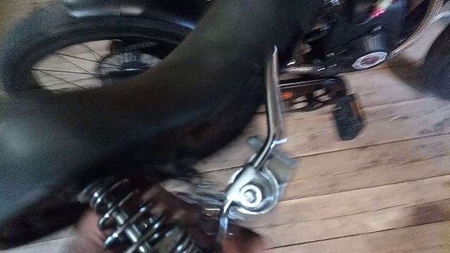 Велосипед с мотором. Фетбайк. Четырех тактный двигатель. Переделка седла.