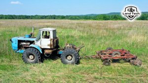 Первая обработка залежного поля на стареньком советском тракторе Т-150К с дисковой бороной БДТ-3