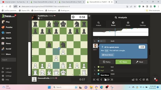 Destroying the opponent in chess (2 Brilliant Moves!!) смотреть онлайн