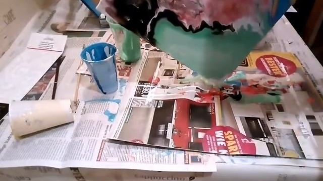 Acryl bild Заливка акрилом. Акрил лак. pouring acrylic, Acrylic Pouring Abstract Painting - fantas смотреть онлайн