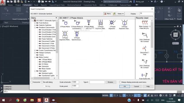 AUTOCAD ELECTRICAL 2020-MẠCH MỞ MÁY SAO-TAM GIÁC | CIRCUIT OF STARTING MOTOR USING STAR-DELTA METHO смотреть онлайн