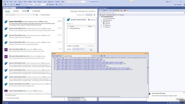 nuget and sqlite смотреть онлайн