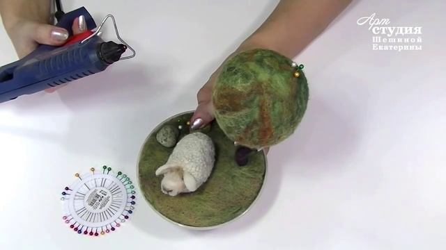 Шешина Екатерина ? Часть 7 из 7. МК "Как сделать валяный топиарий-игольницу" "Овечка на лугу" смотреть онлайн