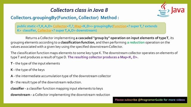 11.2 Collectors GroupingBy(Function , Collector) tutorial in java 8 with real time examples смотреть онлайн