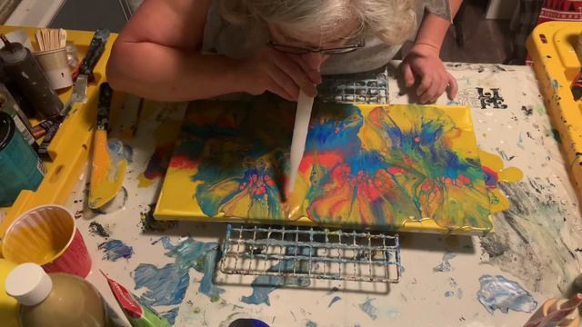 #34 ~ Gold Metallic Base Bright Acrylic Dutch Pour смотреть онлайн