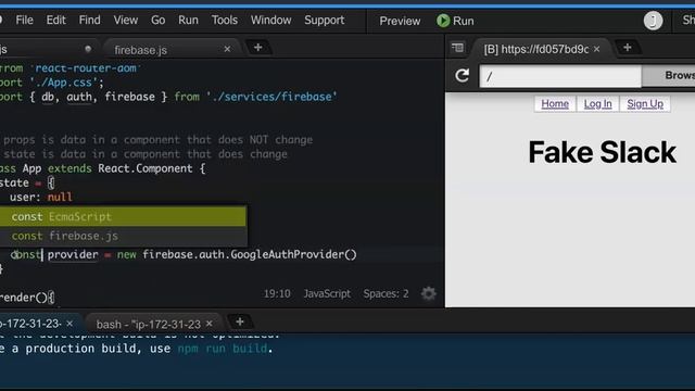 React and Firebase Part 7 - Authentication for Fake Slack смотреть онлайн
