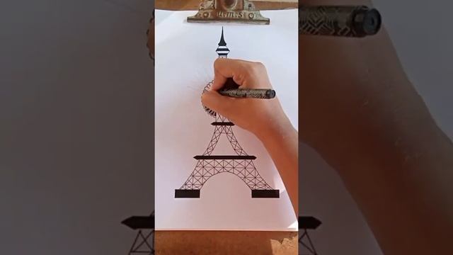 Eiffel tower mandala art || Easy and simple mandala art || Eiffel tower смотреть онлайн