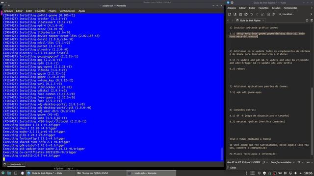 ALPINE LINUX INSTALAÇÃO DA INTERFACE GRÁFICA GNOME смотреть онлайн