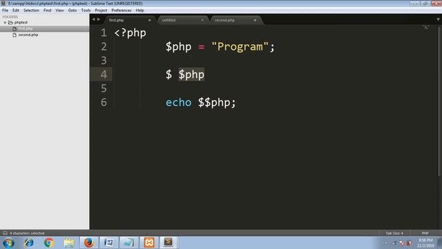 Difference between $ and $$ in PHP смотреть онлайн