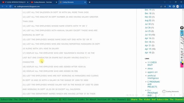 ALL SQL INTERVIEW QUESTION ON OPERATORS || SQL OPERATORS INTERVIEW QUESTIONS #sql #sqlinterview смотреть онлайн