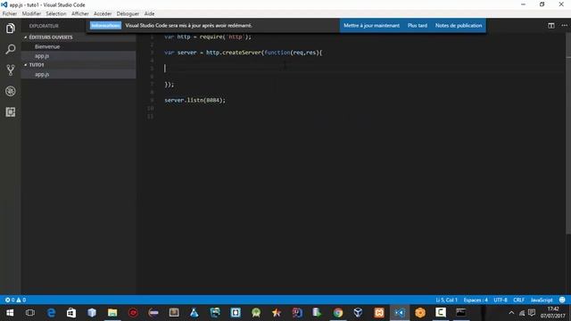 installation du nodejs et création d'un serveur http (darija) смотреть онлайн