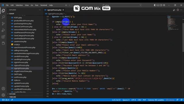 Program the user signup process include input validation | e-Commerce web video 02 смотреть онлайн