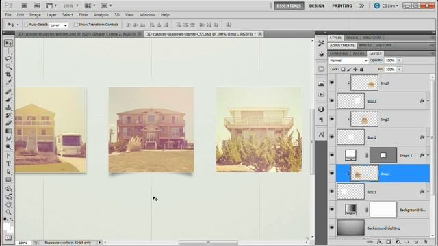 Create Custom 3D Shadows - Photoshop CS5 Tutorial смотреть онлайн