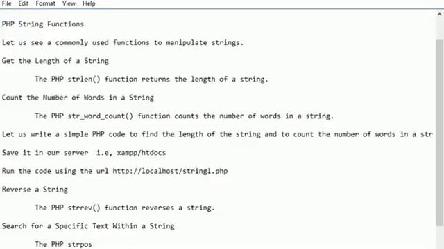 PHP string functions смотреть онлайн
