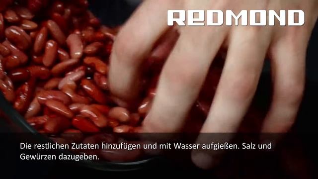 Bohnensuppe mit rindfleisch in Schnellkochtopf-Multikocher REDMOND RMC-M110E смотреть онлайн