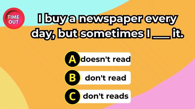 Grammar Quiz। Present tense 50+ English Grammar Questions। English Grammar Test смотреть онлайн