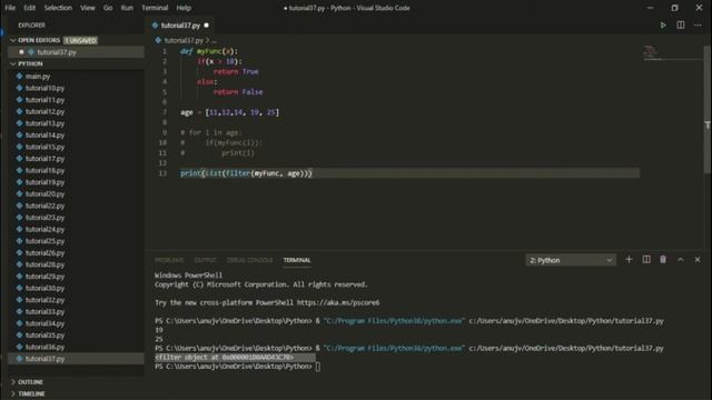Python Tutorial for Beginners in Hindi | Python Filter Function | Filter Function in Python смотреть онлайн