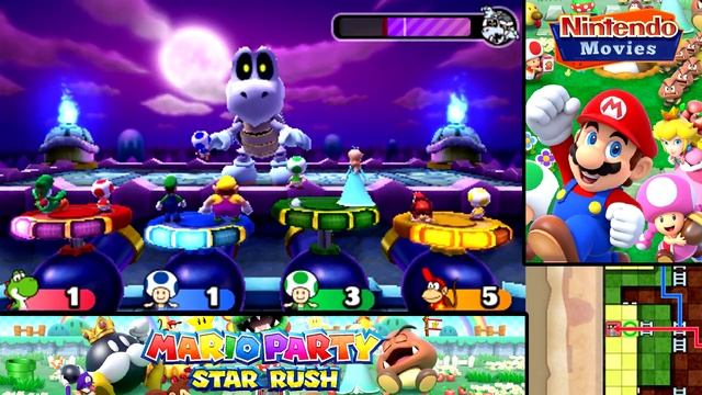 Mario Party Star Rush - Toad Scramble - World 4-3 (2 Players) смотреть онлайн