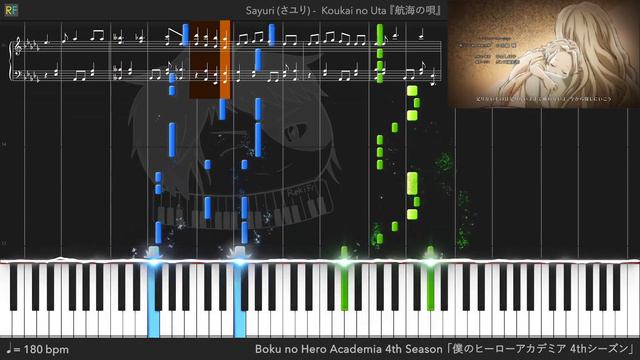 【TV】Boku no Hero Academia 4th Season Ending 1 - Koukai no Uta (Piano) смотреть онлайн