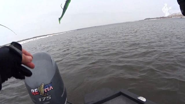 Дует ВЕТЕР, ЛЁД на шнуре, а они ловят СУДАКА. Рыбалка на Волге смотреть онлайн