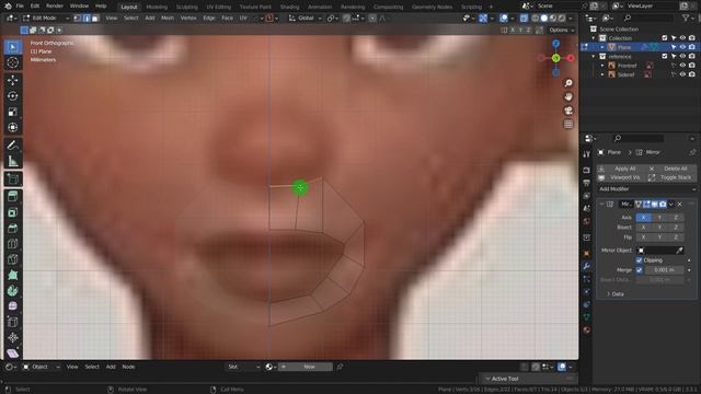Создание персонажа в Blender. Установка референсных изображений и создание маски. Часть 1. смотреть онлайн