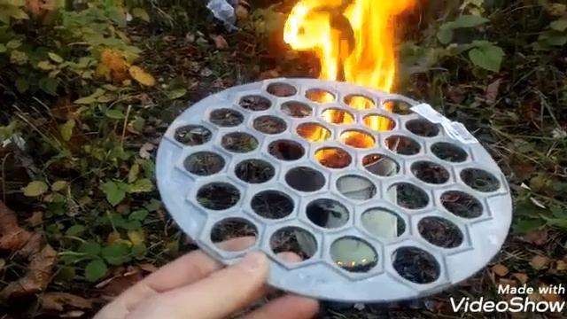 Ведропечь, щепочница. Мой вариант. Первый запуск. (работа печи на сплаве, ссылка в описании). смотреть онлайн