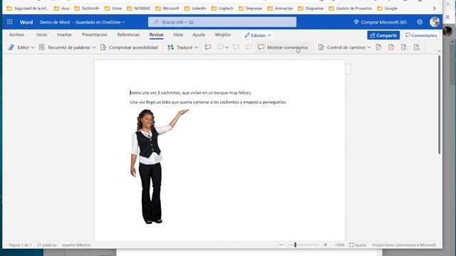9 Comparando versiones de Word Online смотреть онлайн