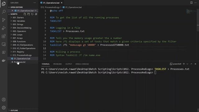 Batch Scripting Tutorial | Processes in Batch Scripting | Logging in Batch Scripting | #16 смотреть онлайн