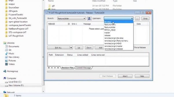 TortoiseGit Tutorial 14 git rebase basics