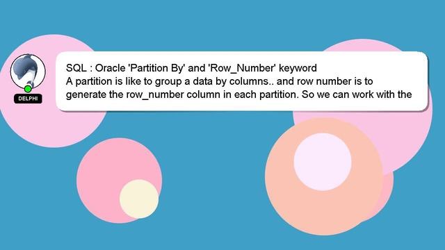 SQL : Oracle 'Partition By' and 'Row_Number' keyword смотреть онлайн