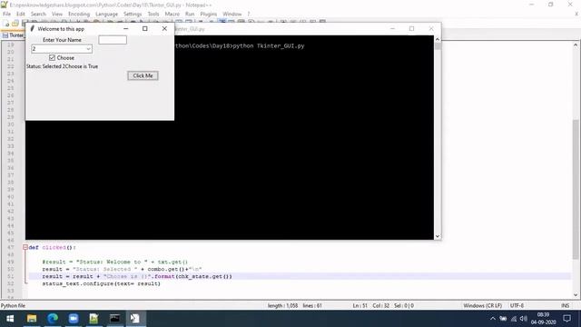 Create a GUI Application using Tkinter | Python for Data Science Tutorial | Open Knowledge Share смотреть онлайн