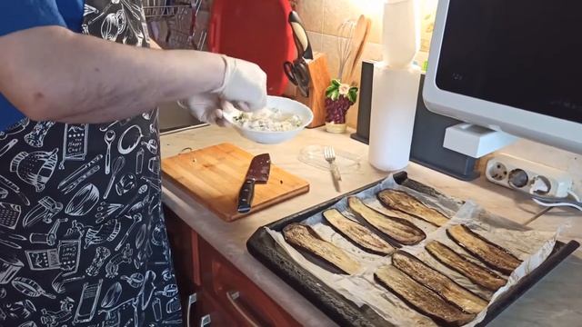 Рулетики из баклажанов. Секрет хранения и приготовления. смотреть онлайн