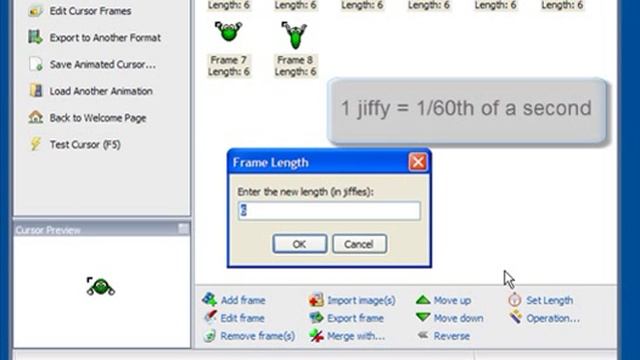 Make animated cursor from animated GIF with AniTuner смотреть онлайн
