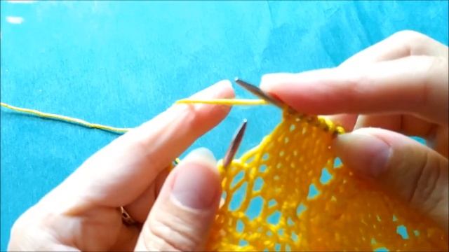 МК очаровательного ажурного узора РОМБИКИ В РОМБИКЕ спицами knitting diy pattern смотреть онлайн