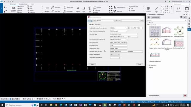 MBS Tekla Dwg 04 - Anchor Bolt Plan смотреть онлайн